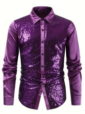 Purple Sequin Shirt